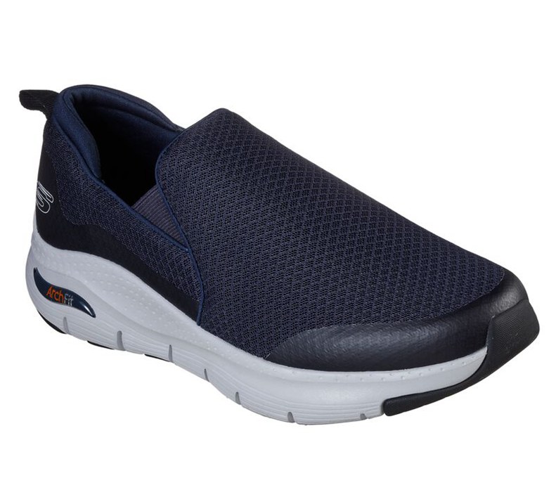 Skechers Arch Fit - Banlin - Mens Slip On Shoes Navy [AU-XJ8489]